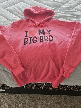 Pink "I ♥ My Big Bro" Pullover Hoodie